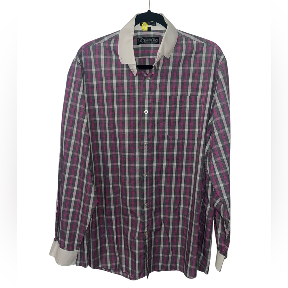 4/$25 Stacy Adams Button Down Shirt Neck 17 36/37